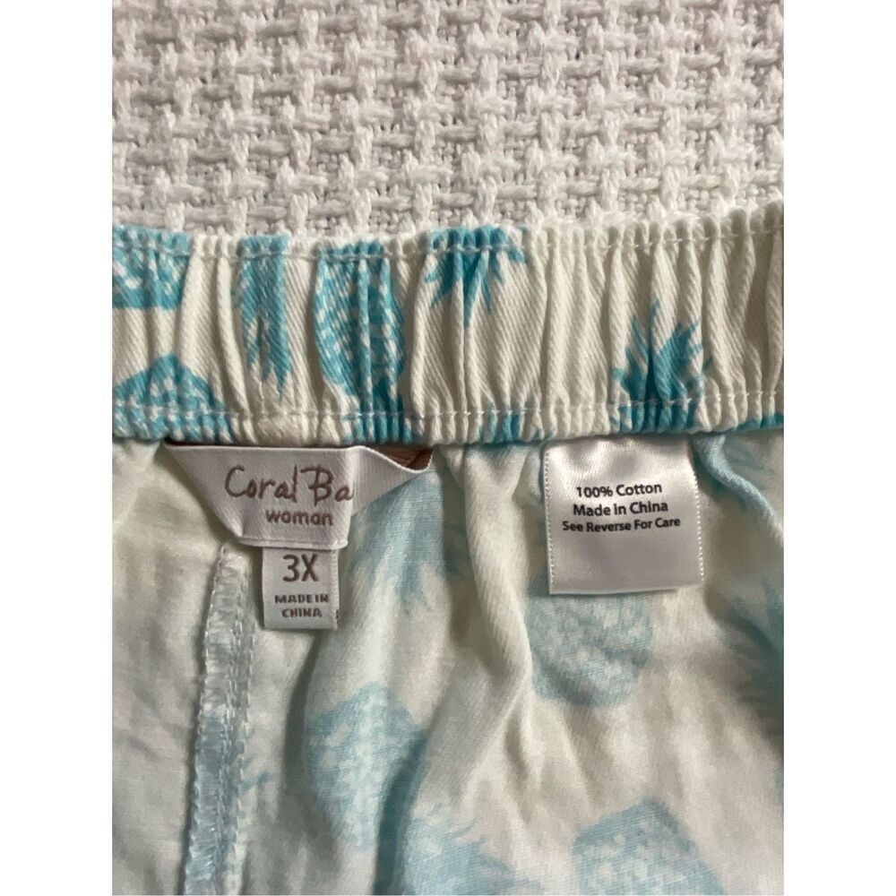 CORAL BAY Women’s 3X Drawstring Capris with Pineapple Print - Picture 6 of 6